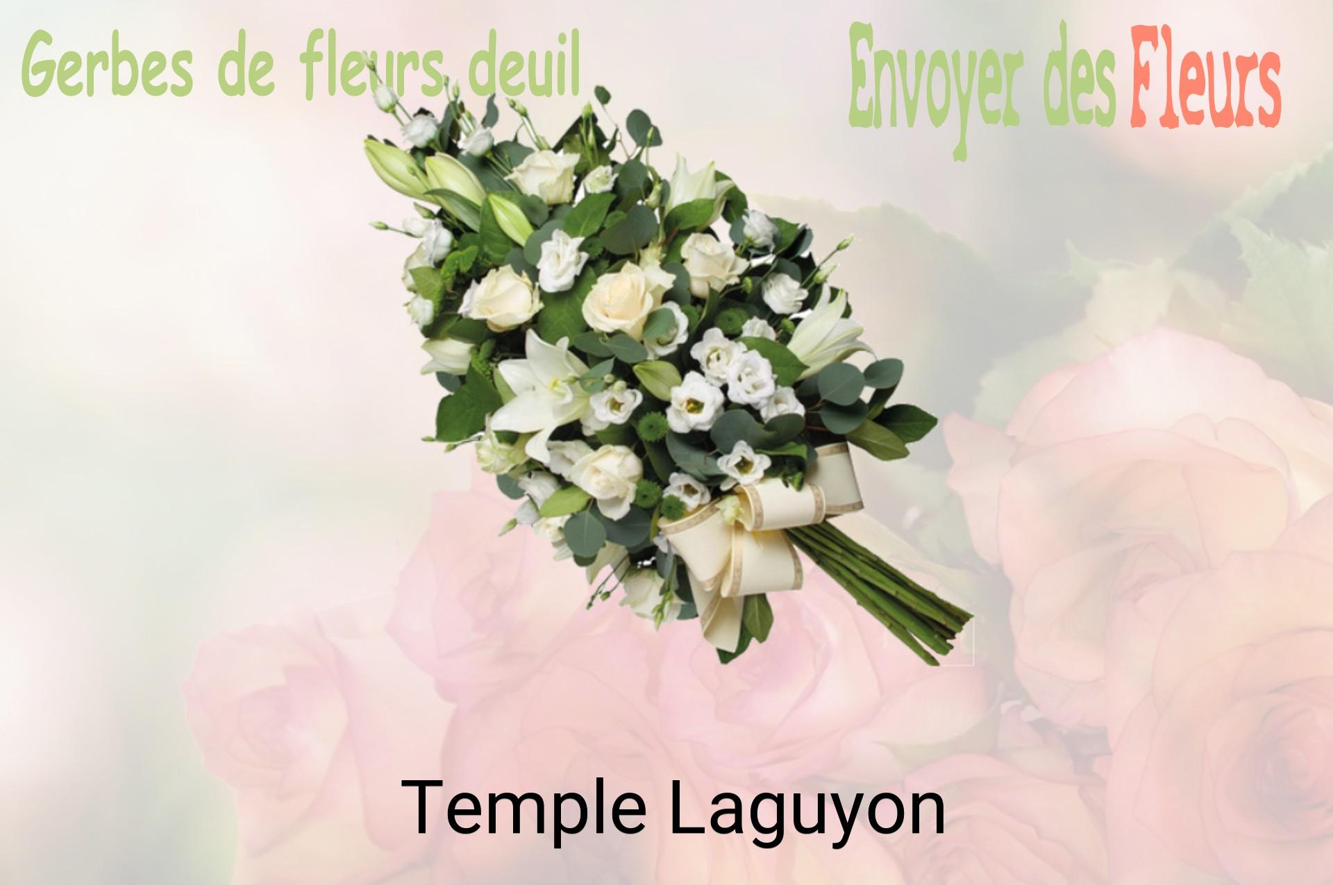 Gerbe de fleurs de deuil livrée à Temple-Laguyon